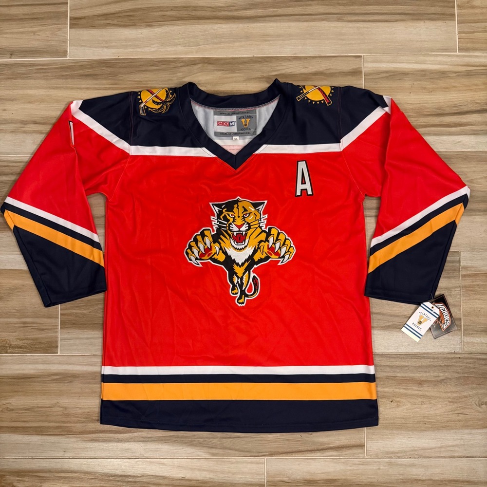 NWT CCM Vintage Florida Panthers Aaron Ekblad #5 Jersey Red Alternate Captain A